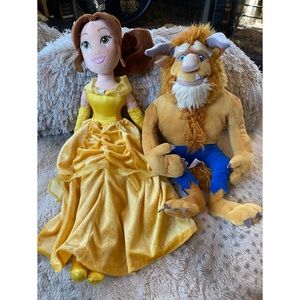🌹 Disney Beauty and the Beast plush set